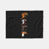 Couverture Polaire Weiner Dog Witch Happy Halloweenie Cute Halloween (Devant (Horizontal))