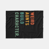 Couverture Polaire Weird Aunts Build Character Retro Funny Auntie Mot (Devant (Horizontal))