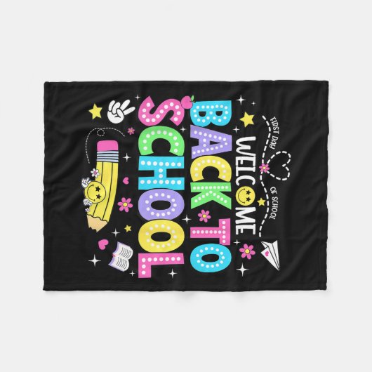 Couverture Polaire Welcome Back To School Shirts First Day Of School (Devant (Horizontal))