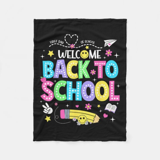 Couverture Polaire Welcome Back To School Shirts First Day Of School (Devant)