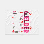 Couverture Polaire Welder Squad Cute Tools Hearts Costume Valentines  (Devant (Horizontal))