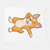 Couverture Polaire Welsh Corgi à Dance Dab Hip hop (Devant (Horizontal))