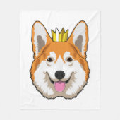 Couverture Polaire Welsh corgi with Crown (Devant)
