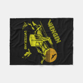 Couverture Polaire Wengen Suisse Tee Ski Retro (Devant (Horizontal))