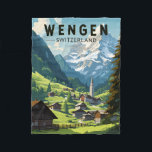 Couverture Polaire Wengen Suisse Travel Art Vintage<br><div class="desc">Conception de déplacement vectoriel Wengen rétro. Wengen est un village alpin suisse situé dans la région bernoise de l'Oberland. Il est connu pour ses chalets en bois et ses hôtels Belle Epoque.</div>