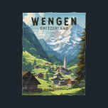 Couverture Polaire Wengen Suisse Travel Art Vintage<br><div class="desc">Conception de déplacement vectoriel Wengen rétro. Wengen est un village alpin suisse situé dans la région bernoise de l'Oberland. Il est connu pour ses chalets en bois et ses hôtels Belle Epoque.</div>