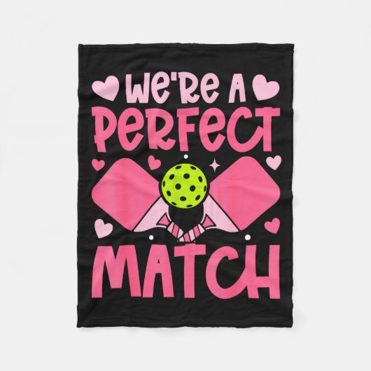 Couverture Polaire We're A Match Ckleball Couple Paddle Hearts Valent (Devant)
