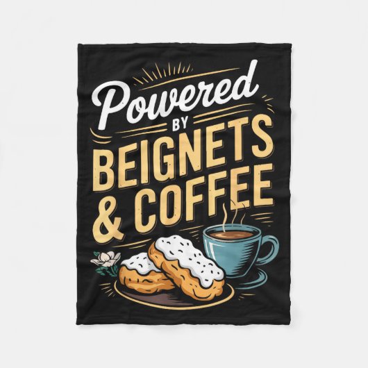 Couverture Polaire Wered By Beignets And Coffee Funny New Orleans Quo (Devant)