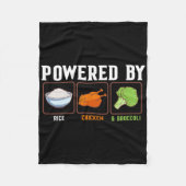 Couverture Polaire Wered By Rice Chicken And Broccoli Funny New Year (Devant)