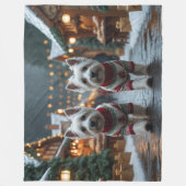 Couverture Polaire West Highland White Terrier Dogs Christmas Snow  (Devant)