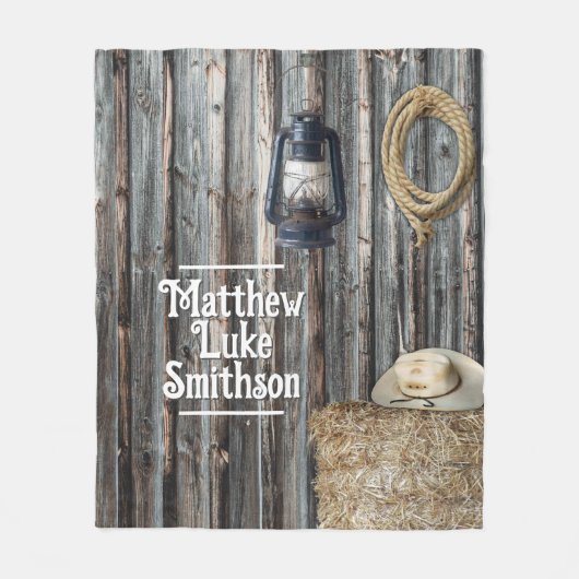 Couverture Polaire Western Cowboy Barn (Devant)