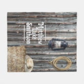 Couverture Polaire Western Cowboy Barn (Devant (Horizontal))