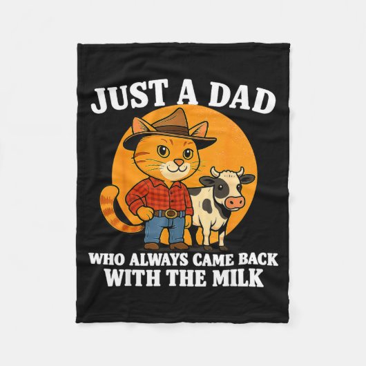 Couverture Polaire Western Cowboy Cat Just A Dad Who Came Back With M (Devant)