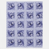 Couverture Polaire Western Denim Blue Delft Tile  (Devant)