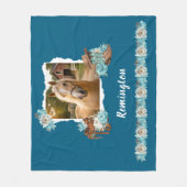 Couverture Polaire Western Horse Floral Blanket (Devant)