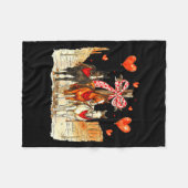 Couverture Polaire Western Horse Valentine Funny Western Valentines D (Devant (Horizontal))