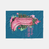 Couverture Polaire Western , Howdy Christmas And Tree, Nk Cowboy Boot (Devant (Horizontal))