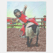 Couverture Polaire Western Rodeo Cowboy Cowgirl Mutton Buston (Devant)