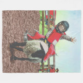 Couverture Polaire Western Rodeo Cowboy Cowgirl Mutton Buston (Devant (Horizontal))