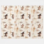 Couverture Polaire Western Southwest Animal Highland Cow (Devant (Horizontal))