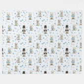 Couverture Polaire Westie blanc avec accessoires Whimsical (Devant (Horizontal))
