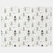 Couverture Polaire Westie blanc avec accessoires Whimsical (Devant (Horizontal))