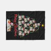 Couverture Polaire Westie Dog Xmas Lights Santa Westie Christmas Tree (Devant (Horizontal))