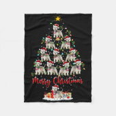 Couverture Polaire Westie Dog Xmas Lights Santa Westie Christmas Tree (Devant)