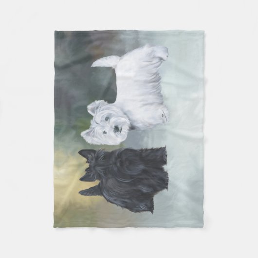 Couverture Polaire Westie Scottie hiver (Devant)