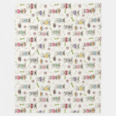 Couverture Polaire Westies blanches avec accessoires Whimsical (Devant)