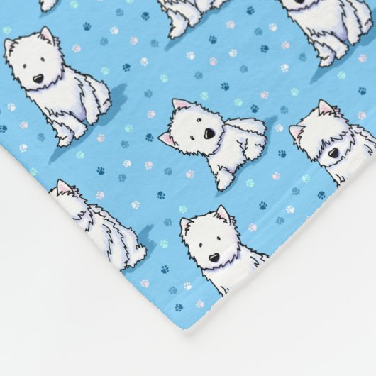 Couverture Polaire Westies KiniArt (Coin)