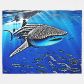 Couverture Polaire Whale Shark Majesty Design (Devant (Horizontal))