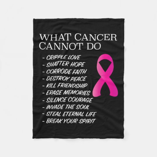 Couverture Polaire What Cancer Cannot Do - _ Awareness - Insration  (Devant)