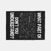 Couverture Polaire What Part Of Don't You Understand - Science Math C (Devant (Horizontal))