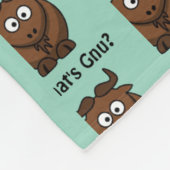 Couverture Polaire What’s Gnu, Funny Buffalo Cartoon Animal Pun (Coin)