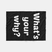 Couverture Polaire What's Your Why Insring Motivational Entrepreneur  (Devant (Horizontal))