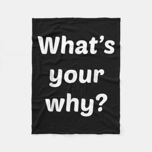 Couverture Polaire What's Your Why Insring Motivational Entrepreneur  (Devant)