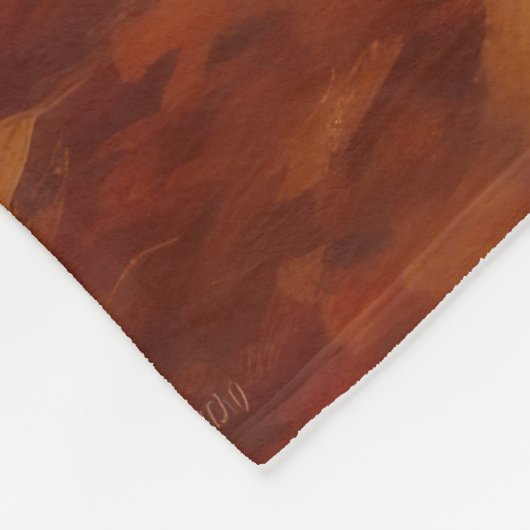 Couverture Polaire Wheaten Terrier dans les feuilles d'automne automn (Coin)