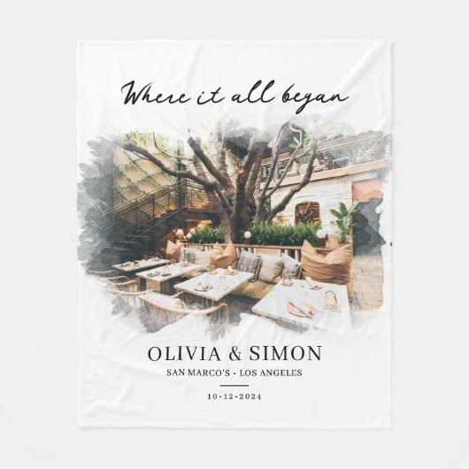 Couverture Polaire Where It All Began Romantic Couple's Gift (Devant)