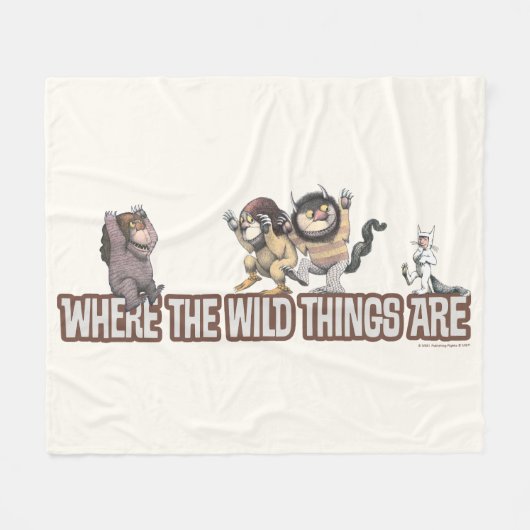 Couverture Polaire Where the Wild Things Are Characters on Logo (Devant (Horizontal))