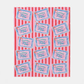 Couverture Polaire Whimsical Blue Fish Sardine Print (Devant)