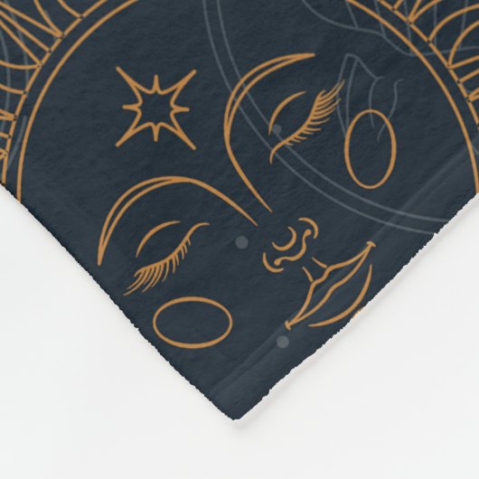 Couverture Polaire Whimsical Cute Kawaii Wizard Monkey Print (Coin)