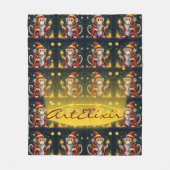 Couverture Polaire Whimsical Cute Kawaii Wizard Motif de singe (Devant)