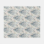 Couverture Polaire Whimsical Folk Art Forêt Tons Terre (Devant (Horizontal))