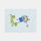 Couverture Polaire Whimsical Happy Flying Angel Fairy (Devant (Horizontal))
