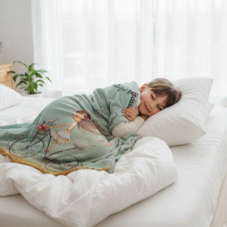 Couverture Polaire Whimsical Hearts & Petals: Sweet Birthday Bicycle 