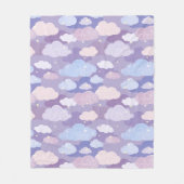 Couverture Polaire Whimsical Pastel Clouds et étoiles Motif (Devant)