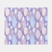 Couverture Polaire Whimsical Pastel Clouds et étoiles Motif (Devant (Horizontal))