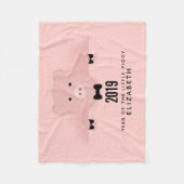 Couverture Polaire Whimsical Pink Pig mignon Nouvel An chinois (Devant)
