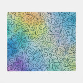 Couverture Polaire Whimsical Rainbow Motif Abstrait coloré (Devant (Horizontal))